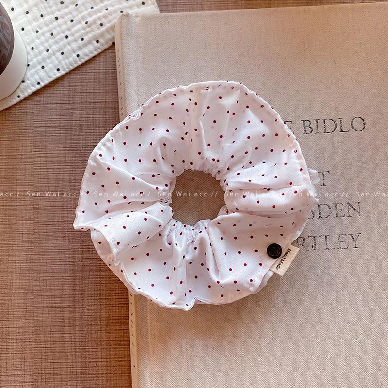 Polka Dot Square Scarf Hair Band Square Headband Large Intestine Hair Band Women 2025 Internet Celebrity Hair Rope Headgear