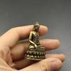 Brass Sakyamuni Buddha Figurines Miniatures Desktop Ornament Antique Copper Dharma Master Statue Decorations
