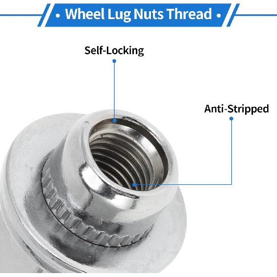 5 Pcs M12x1.50 Lug Nuts for Toyota Corolla 1987-2008/2019-2021 Alloy Steel Wheel Lug Nuts No.9094201033/MB579290 Silver Tone