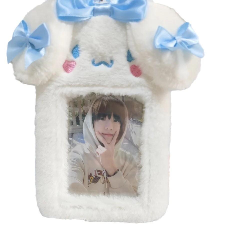 Cinnamoroll & My Melody Plush Card Holder - Ideal for Campus Meal, Bus Pass, ID, or Photos