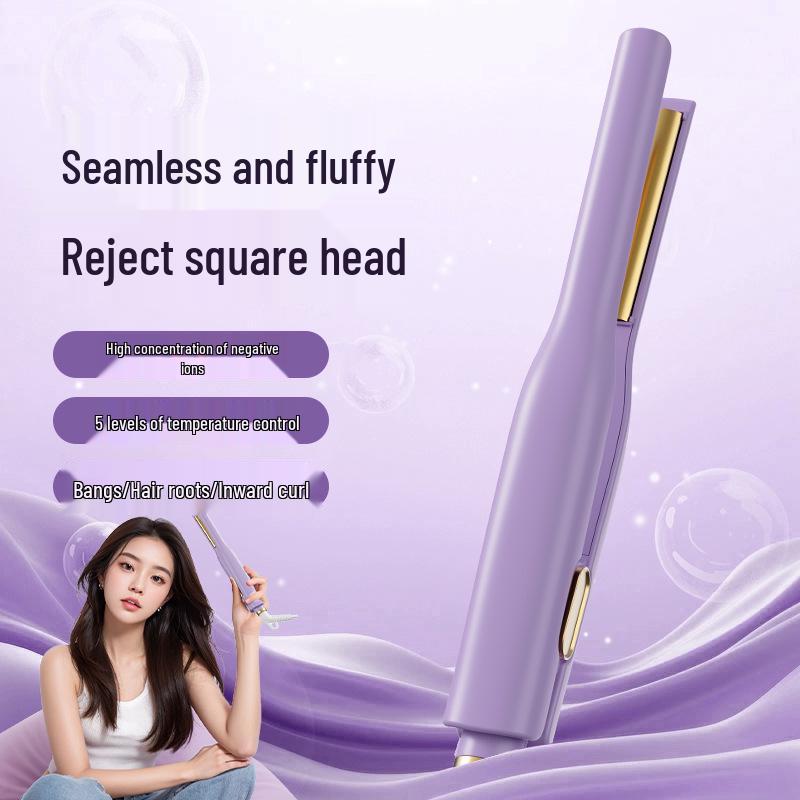 Dual-Use Curling & Straightening Iron with Negative Ion Technology - Portable for Home, Travel & Dorm Use