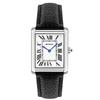 Orologio Classico da Donna Rettangolare Tank con Fibbia a Farfalla Moda Casual Orologio al Quarzo Impermeabile in Vera Pelle