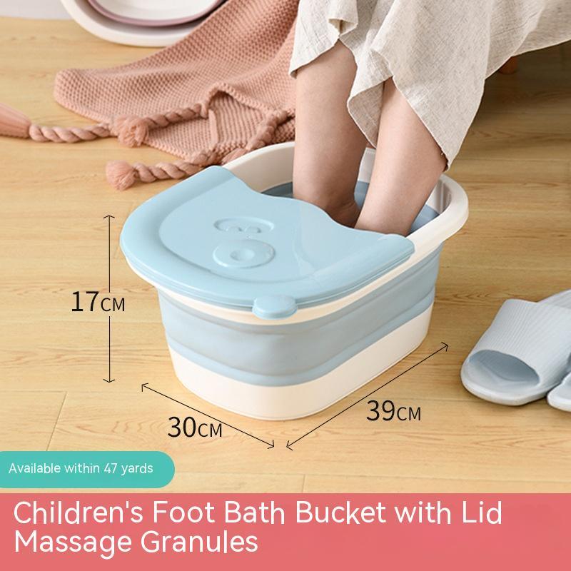 Collapsible Footbath Plain Foaming Massage Bucket  Foldable Bucket Foot Bath Bucket Bathroom Foot Wash Basin Laundry Baskets