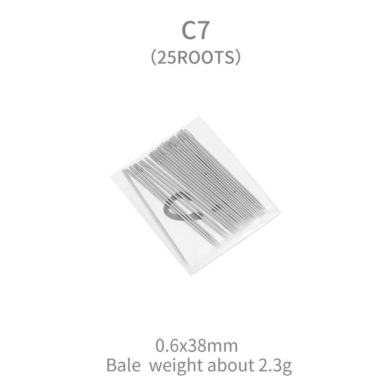 25Pcs Multi-Size Big Eye Hand Sewing Needle Home Sewing Steel Needle Cross-Stitchs Hand Embroidery Clothes Needles