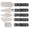 5pc Palette Knives Spatula Black Wood Handle Stainless Steel Oil Acrylic Paint Artist Knife