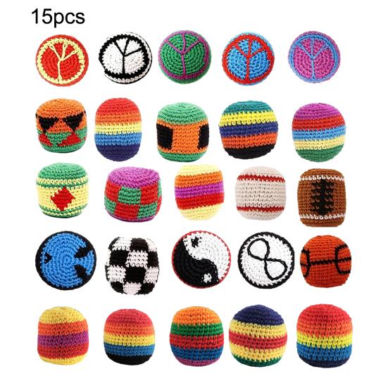 Balles de Jonglage au Crochet pour Enfants, Sacs Doux Tissés à la Main pour Améliorer les Compétences, le Fun, l'Équilibre, les Réflexes, la Coordination, Jeu en Plein Air & Cadeaux de Fête
