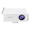 HDMI AV 1080P LED Mini Projector W/ Remote Control 4K HD Video Projector Smart Mobile Projection Tool for Outdoor Camping Movies