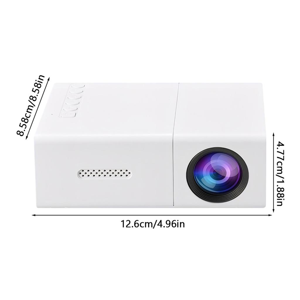 HDMI AV 1080P LED Mini Projector W/ Remote Control 4K HD Video Projector Smart Mobile Projection Tool for Outdoor Camping Movies