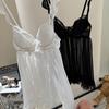 Sex Underwear Seduces Pure Desire Wind Gathers Perspective Sexy Mesh Suspender Skirt Women's Ruffle Edge Small Chest Hot Nightgown