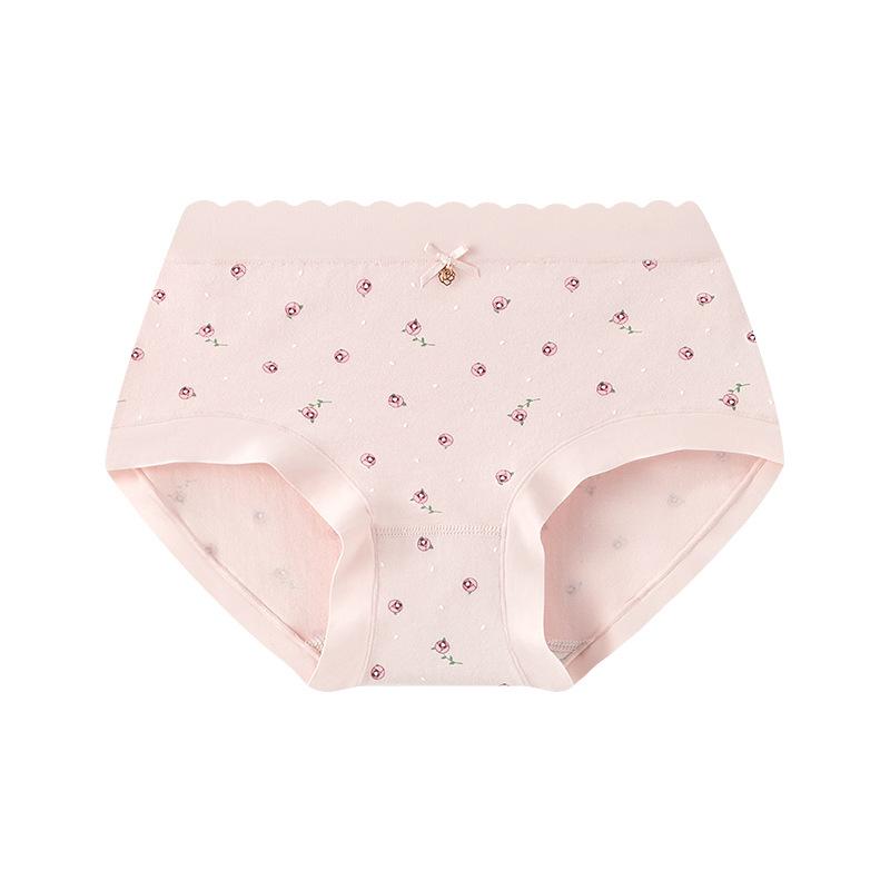 Sweet And Cute Underwear Pure Cotton Women, Bow-Printed Girl Underwear, Women'S Seamless Underwear Women