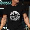 Motorcycle Themed - Moto Rider Print Men T-Shirt Cotton O-neck Short Sleeve T Shirt Fashion Hip Hop Streetwear Tees