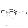 Business Style Half Frame Blue Light Blocking Glasses For Men Women With Pc Lenses For Casual Wear