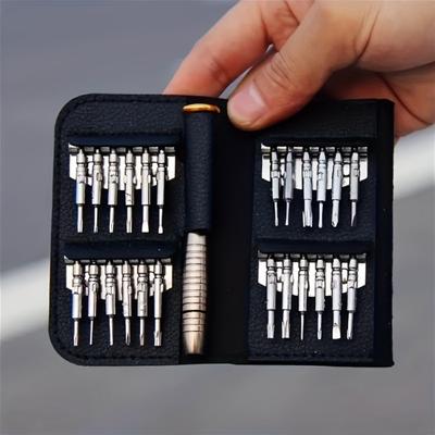 25-in-1 Kompaktes Präzisionsschraubendreher-Set mit magnetischen Spitzen, Entwickelt für die Reparatur von Elektronik wie iPhones, Kameras, Uhren und PCs