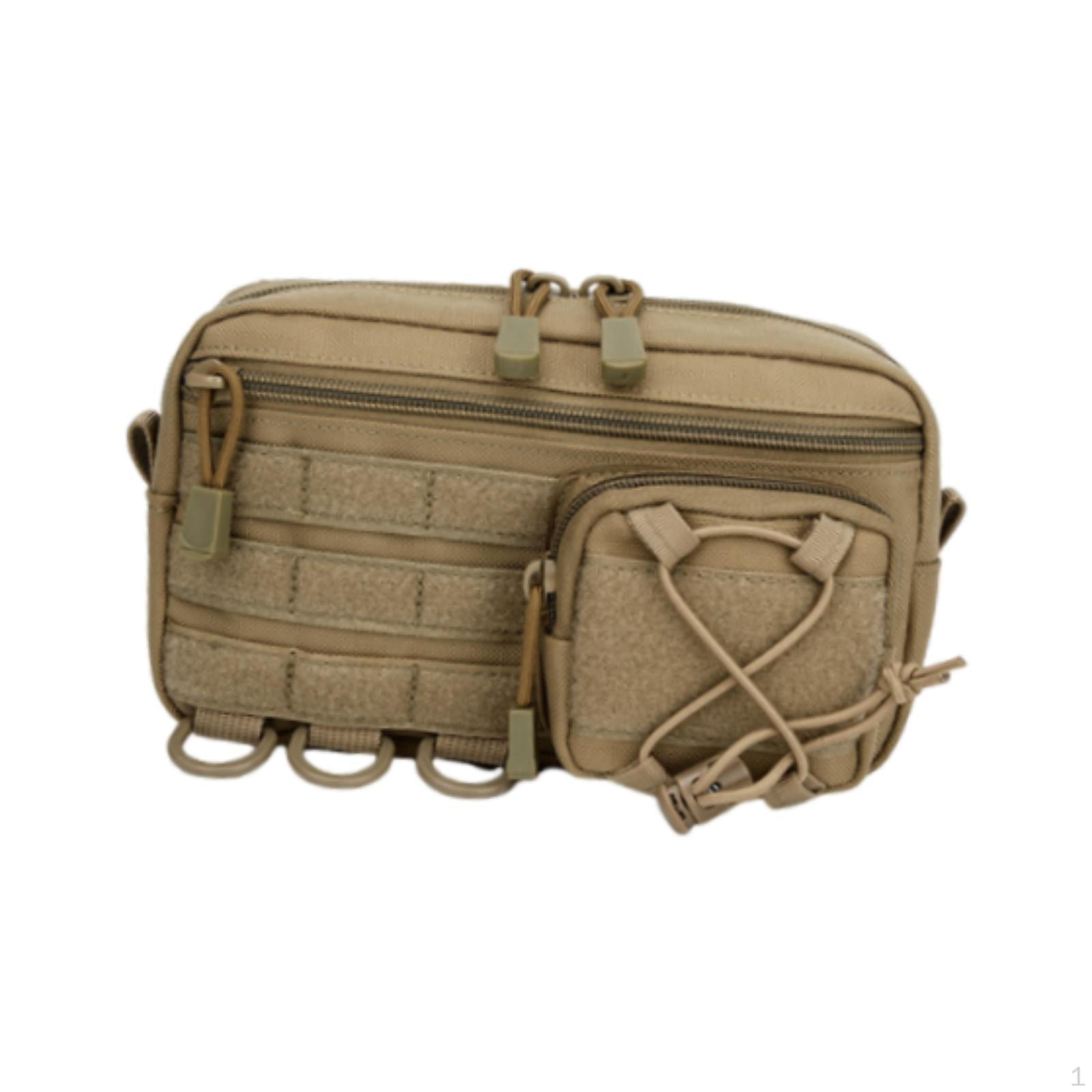 

Сумка на пояс из полиэстера большой емкости, удобная для переноски и хранения инструментов, многоцелевая для бега и путешествий коричневый