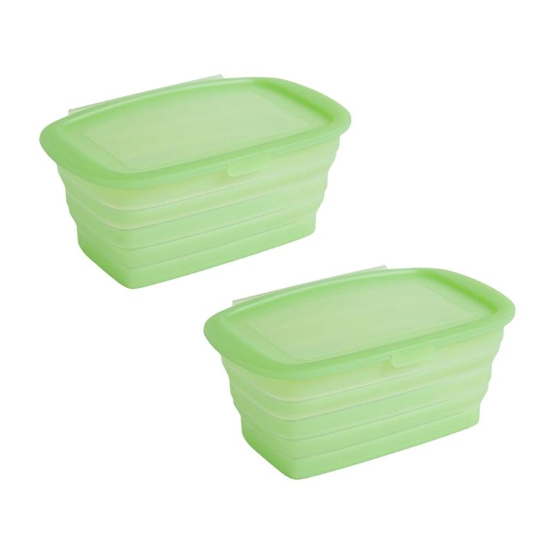 Silicone Foldable Food Storage Container For Vegetables Fruits Leftovers Preserves Freshness Box For Daily Use 1