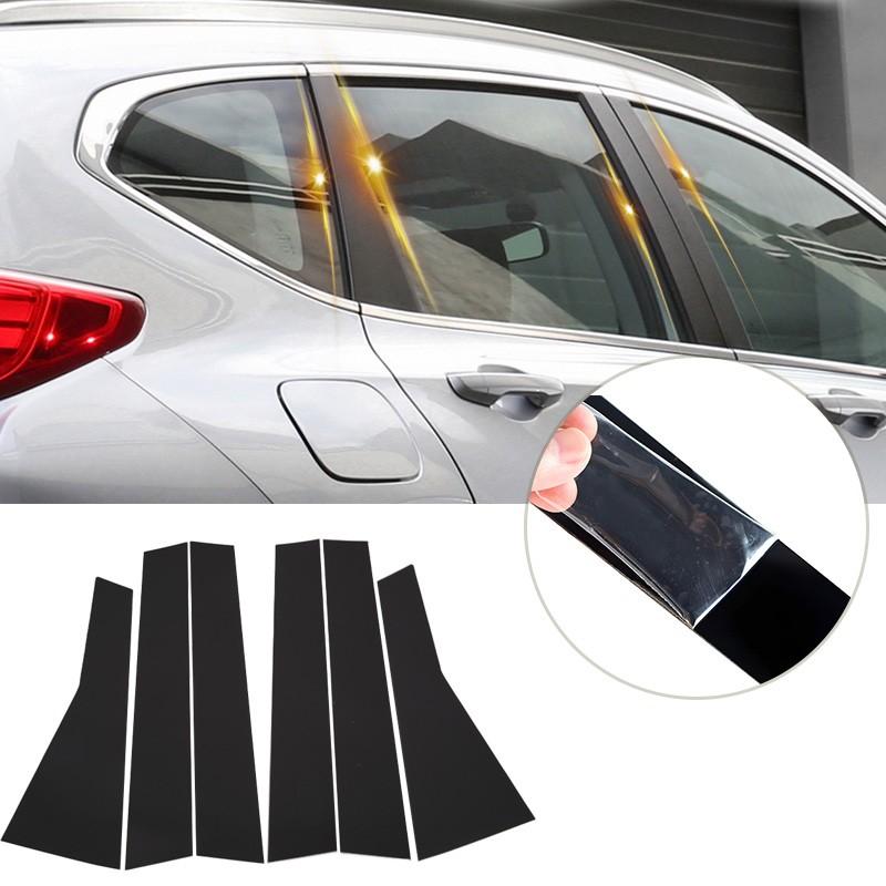 For Honda CRV 2017-22 CR-V Door Trim Pillar Posts Glossy Black Cover Decorations