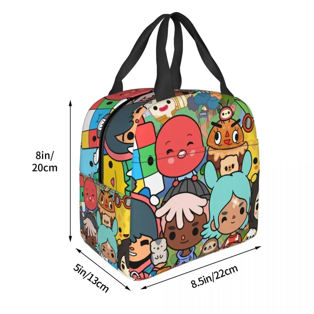 Toca Life Box Toca Boca Süßes Spiel Isoliertische Lunchtasche für Kinder Schule Kühltasche Thermische Lebensmittelbox Tragbare Lunchboxen Behälter