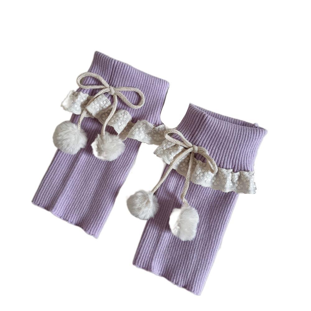 JK Lolita Leg Warmers Women Y2K Winter Leg Cover Comfortable Knitted Leg Warmer  Girls Lady