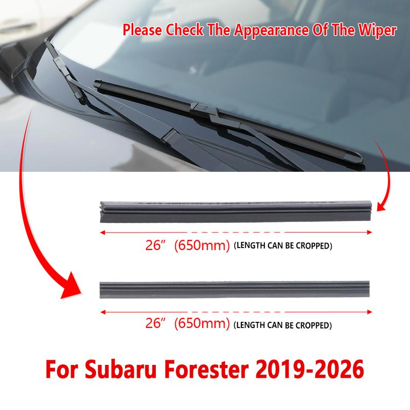 For Subaru Forester 2019 2020 2021 2022 2023 2024 2025 2026 Wiper Refill Rubber Strip Car Wiper Accessories 1Pair