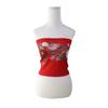 Korean Traditional Pattern Graphic Tube Top [Peony Butterfly Painting)
