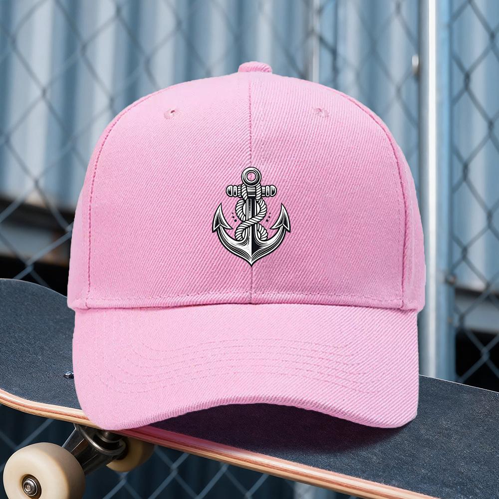 An Adjustable Cap Featuring a Vintage Anchor Print Perfect for Both Unisex And Women Who Enjoy Outdoor Sports ItS an Ideal Gift