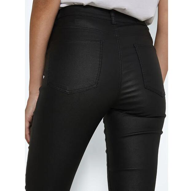 Noisy May Sallie Flare Coated high waist брюки