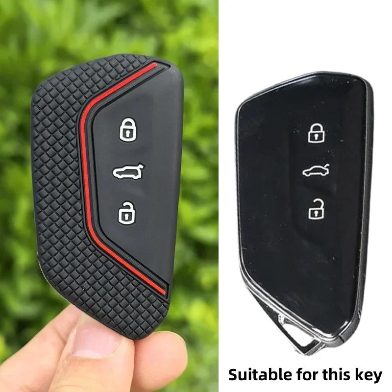 

Silicone Car Key Case Cover For VW Volkswagen Golf 8 Mk8 MK4 2020 2021 GTI GTD R ID3 ID4 MK4 For Skoda Cupra Formentor Tarraco