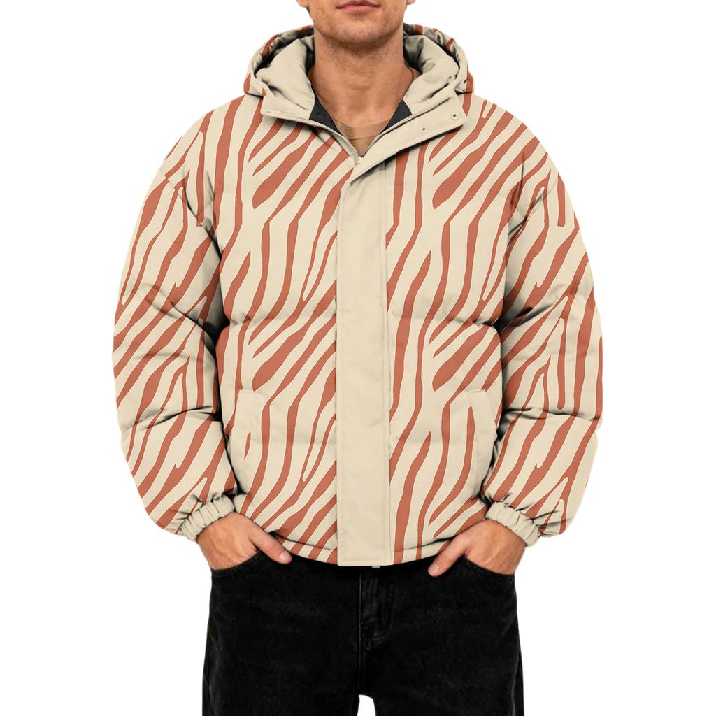 Herrars Oversized Casual Dunjacka Med Lång Ärm Och Huva