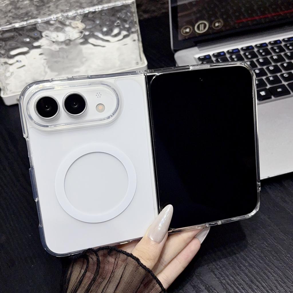 Custodia Cover Pieghevole Trasparente Chiara per iPhone Ultra 18 Fold 18ultra Accessori di Ricarica Wireless Magnetica Funda