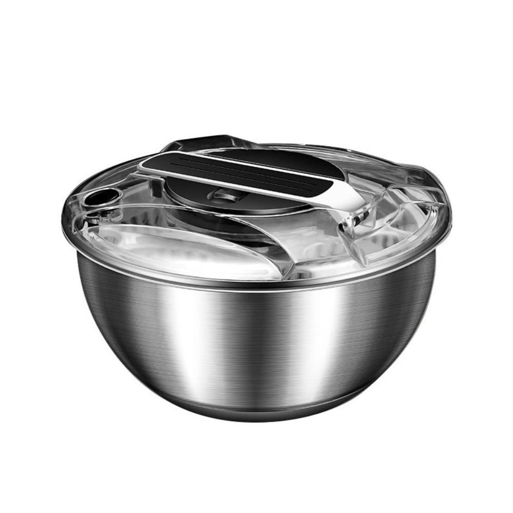 Handmatige Groentedehydrator Roestvrij Staal Fruitwasser Saladeslinger Keukenaccessoires