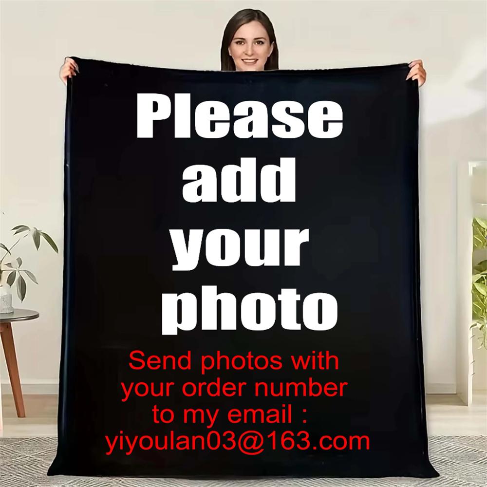 

Personalized Photo Blanket Wholesale Dropshipping Warm Customized Throw Blankets For Family Wedding Pets Birthday Gifts For Her Flannel 75 x 100cm