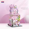 Candy House Building Blocks Bistro Colorful City Street Scene Diy Model Puzzle Bricks Assembling Kids Toys Girls Birthday Gifts