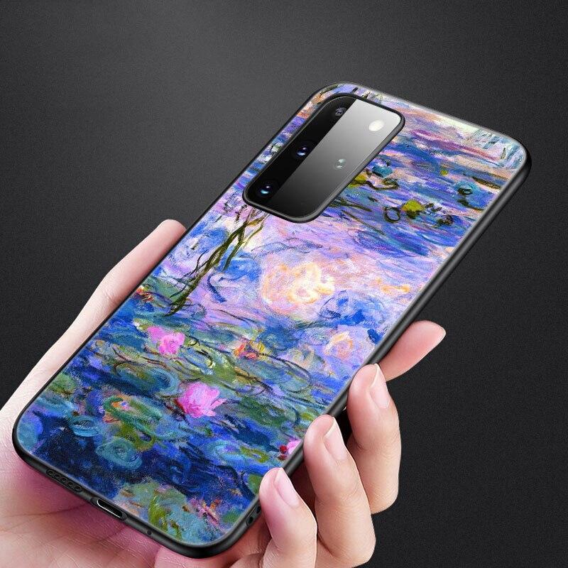 Claude Monet Phone Case For Samsung Galaxy S20 S21 FE S10 Lite Note 20 10 Lite S8 S9 S10E S10 Plus Ultra Black Soft Cover