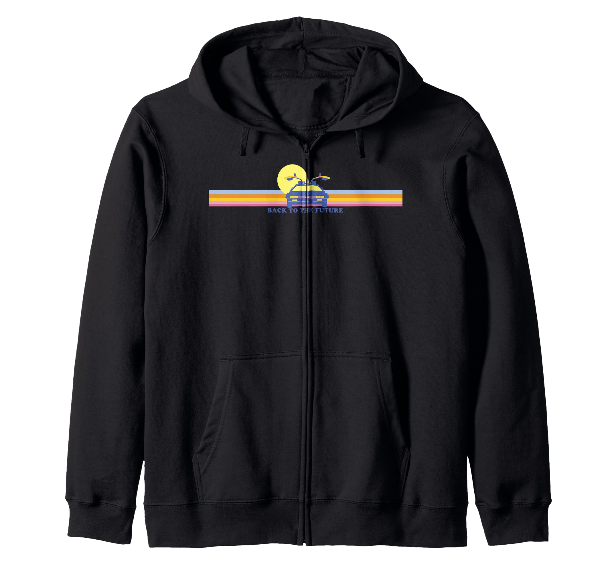 

Back to the Future DeLorean Retro Chest Stripe Zip Hoodie
