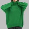 Women's Classic Solid Color Turtleneck Sweater - European & American Autumn/Winter Loose Knitwear