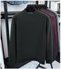 Men's Versatile Winter Fleece Sweatshirt, Half-High Collar, Solid Color, Long Sleeve, Thick Base Layer for All Ages.