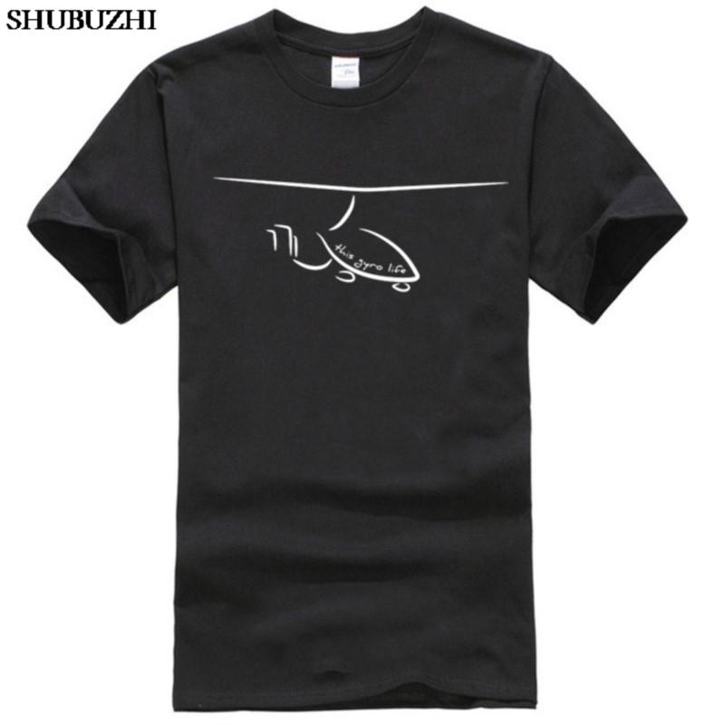 Gyrocopter Autogyro T-shirt for Men 'This Gyro Life' Men Fashion Cotton T-shirt Male Brand Tee-shirt Euro Size Drop Shipping
