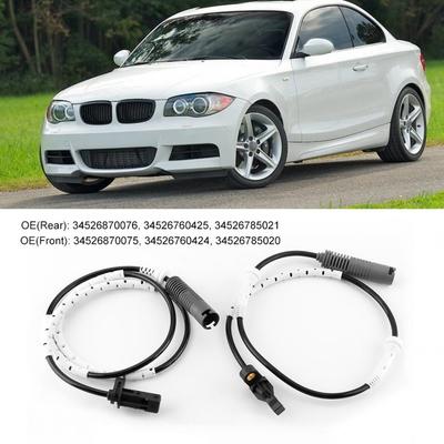 4PCS Front 34526870075 & Rear 34526870076 ABS Wheel Speed Sensor Fit For  BMW 128i 328i