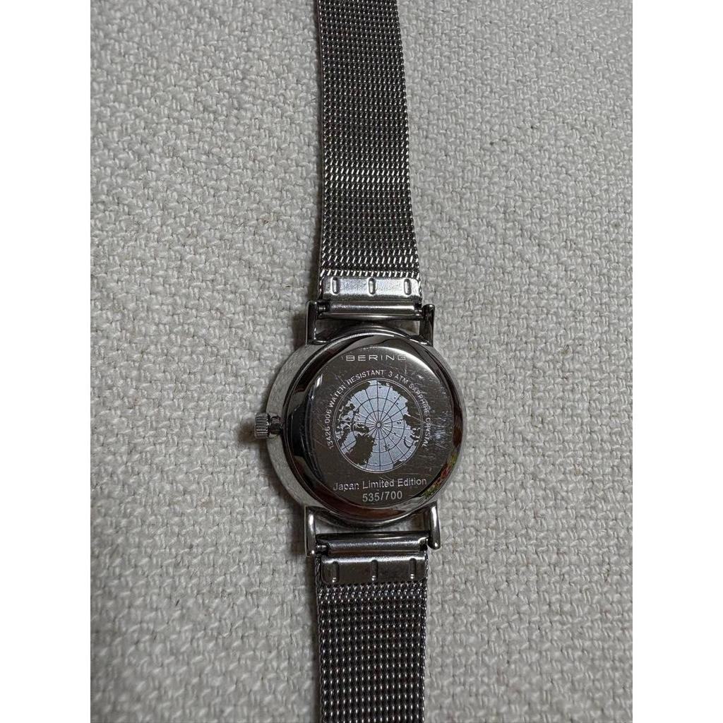 Used BERING Women's Watch Silver Mesh Belt Brown Dial