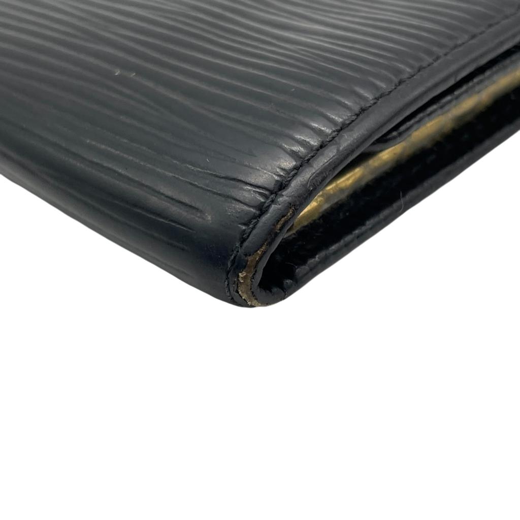 Used LOUIS VUITTONKey Holder  Black Leather Unisex