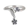 Adjustable Fox Ring Women Vintage Bohemian Style Copper Silver-Plated Open Band Jewelry