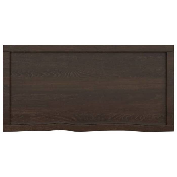 VidaXL Étagère murale gris foncé 100x50x4 cm bois chêne massif traité 363807
