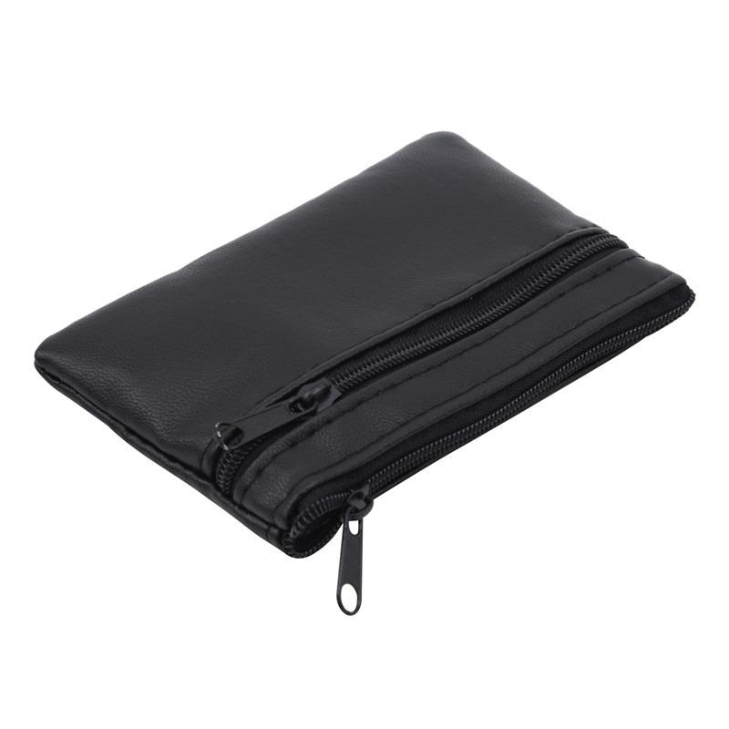 Men Card Coin Key Soft Holder Zip Leather Wallet Pouch Bag Purse Gift Fashion Black Mini Coin Holders Pu Leather Small Purse