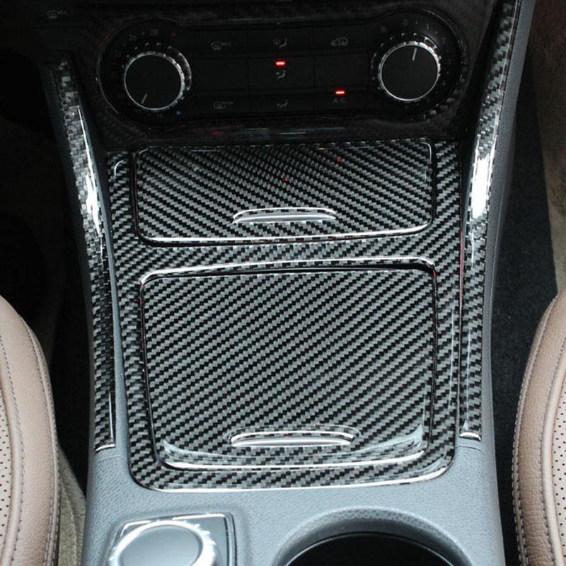 Styling auta Dekorační nálepka centrálního ovládání Mercedes Autopříslušenství Carbon Fiber For Benz GLA CLA200 220 260