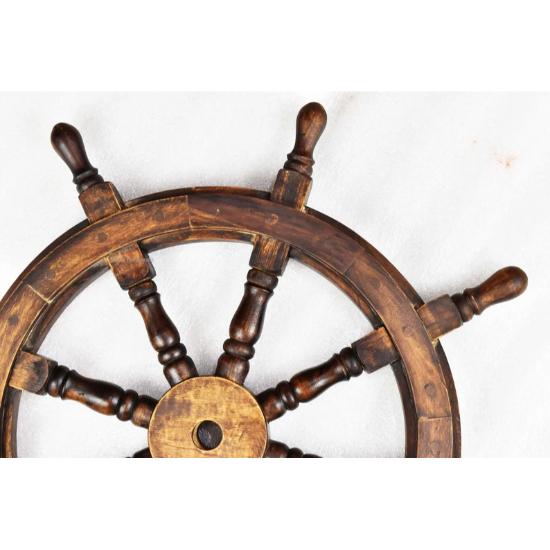Wooden Ship Wheel | Nautical Ship Wheel | Captain's Wheel | Pirates Accent | Ship/Boat Collectibles | Home Decor | Wall Decor | Ship Wheel 30 Inch