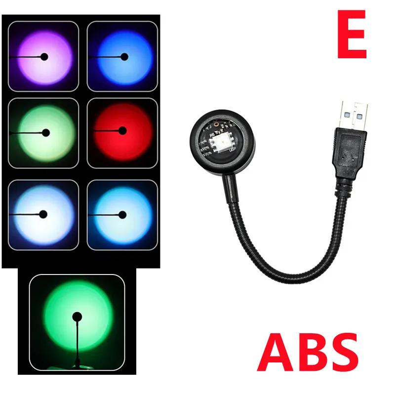 USB Sunset Lamp LED Rainbow Neon Night Light Projector Photography Wall Atmosphere Lighting for Bedroom Room Neon Lights Gift