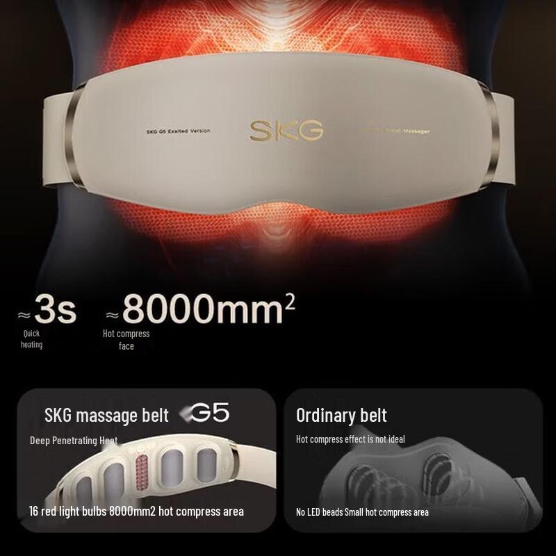 SKG G5 Series Lumbar & Abdominal Massager with Heat and Pulse Therapy CN Plug (adapter Included)