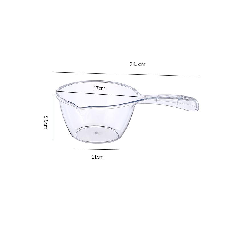 Thickened Plastic Water Spoon, Transparent Water Scoop, Long-handled Water Scoop, Kitchen Water Scoop for Washing Vegetables