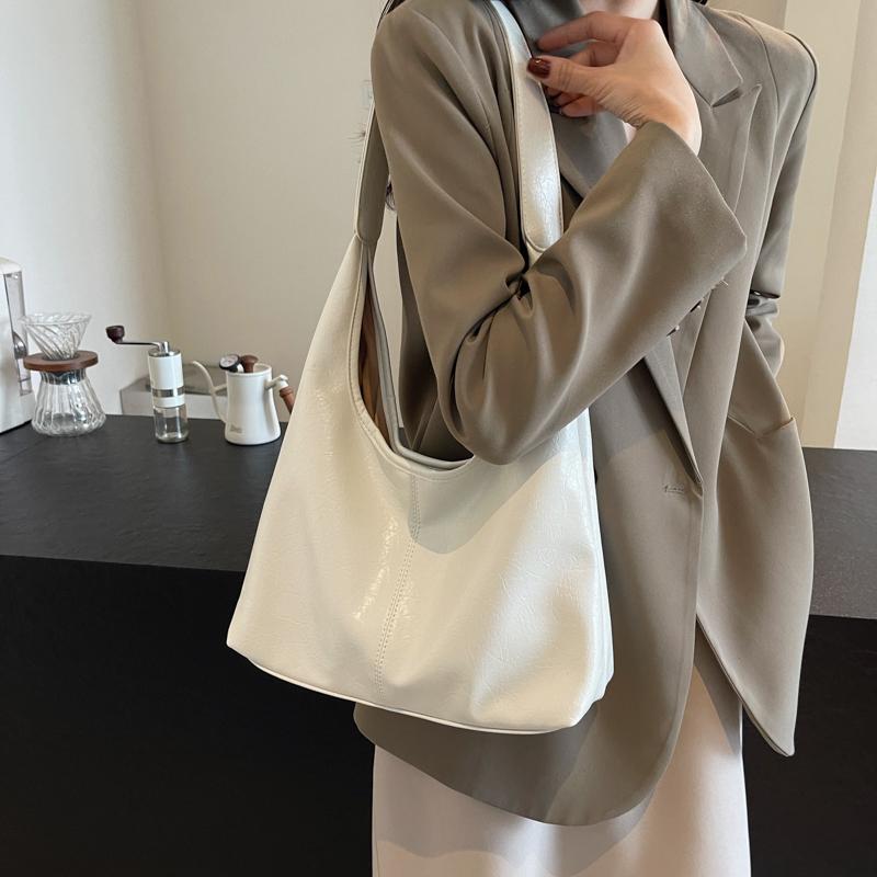 Two-Piece Bag Set Soft Leather Tote Bag Women's Retro Large Capacity Shoulder Bag Underarm Bag