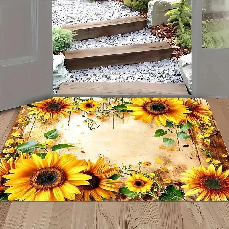 1PC Mushroom Pattern Kitchen Rugs Non-Slip Home Door Mats Pop design Bathroom Rug Bath Mat Carpet for Home Sink Laundry Decor